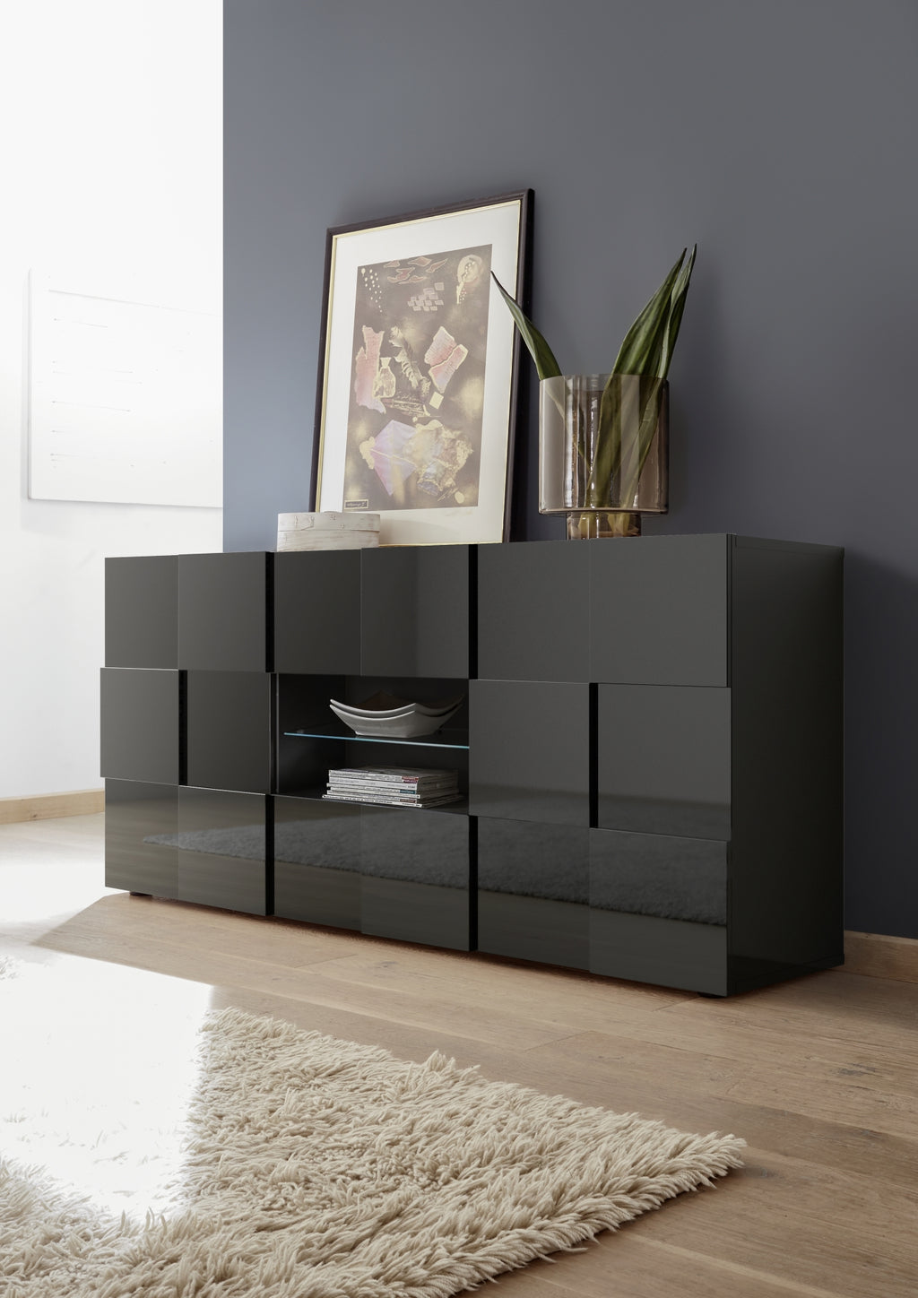 TURIN Credenza a 2 Ante e 2 Cassetti