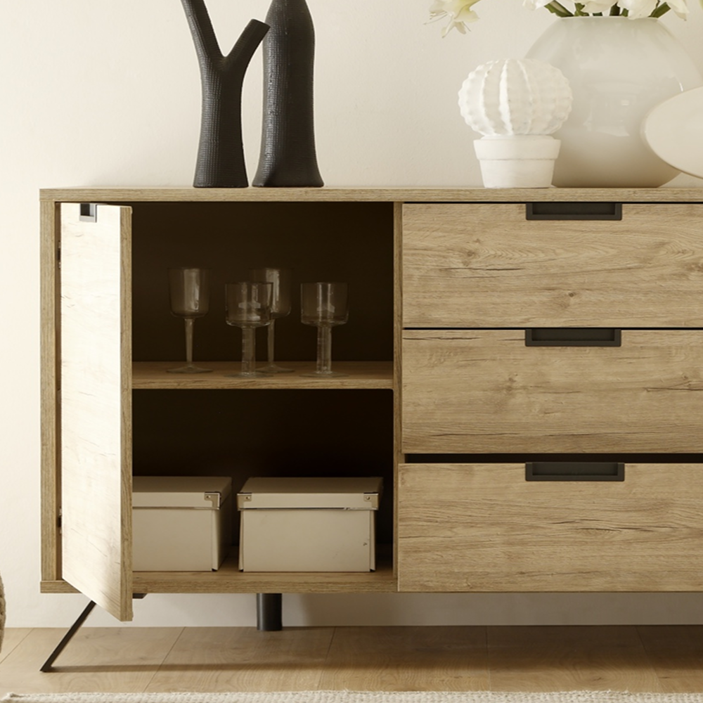 VALENCIA Credenza a 2 Ante - 3 Cassetti