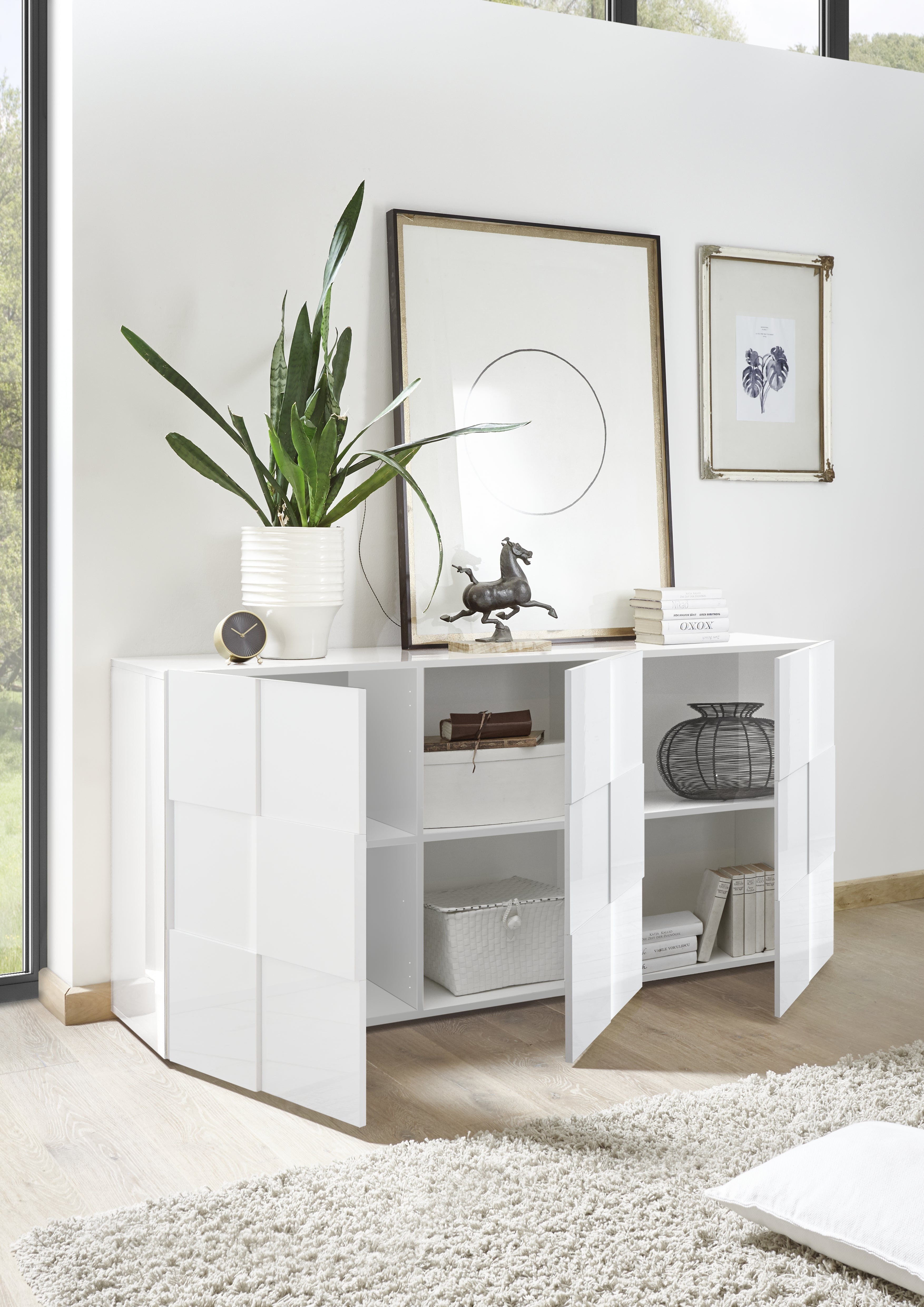 TURIN Credenza in Legno a 3 Ante