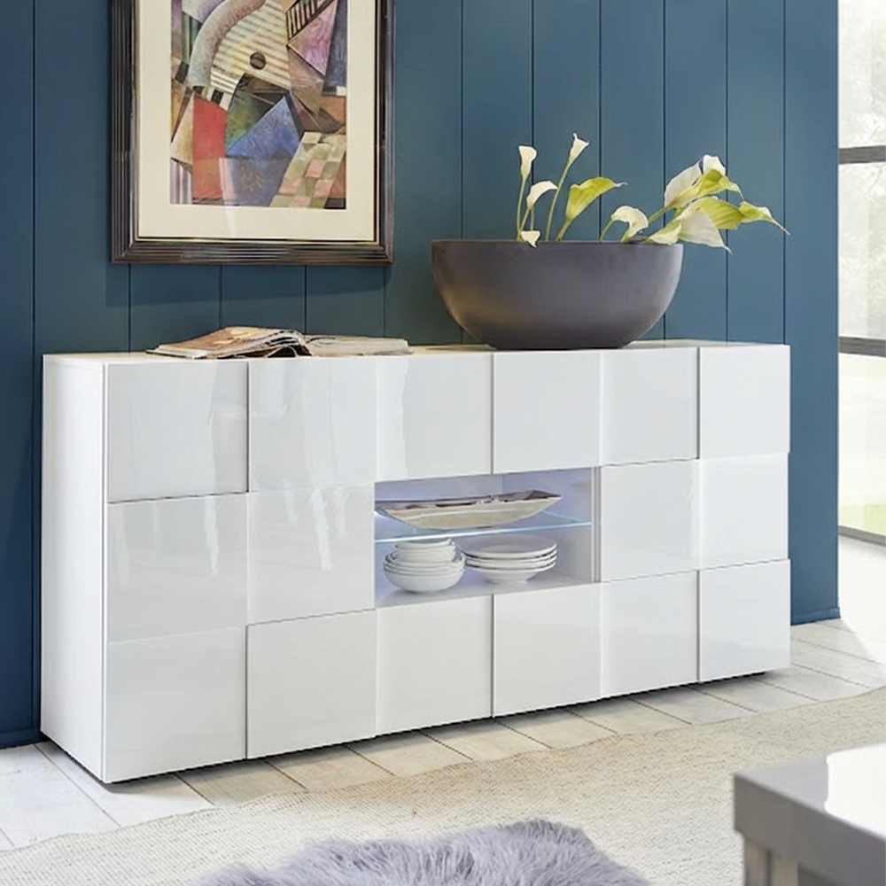 TURIN Credenza a 2 Ante e 2 Cassetti