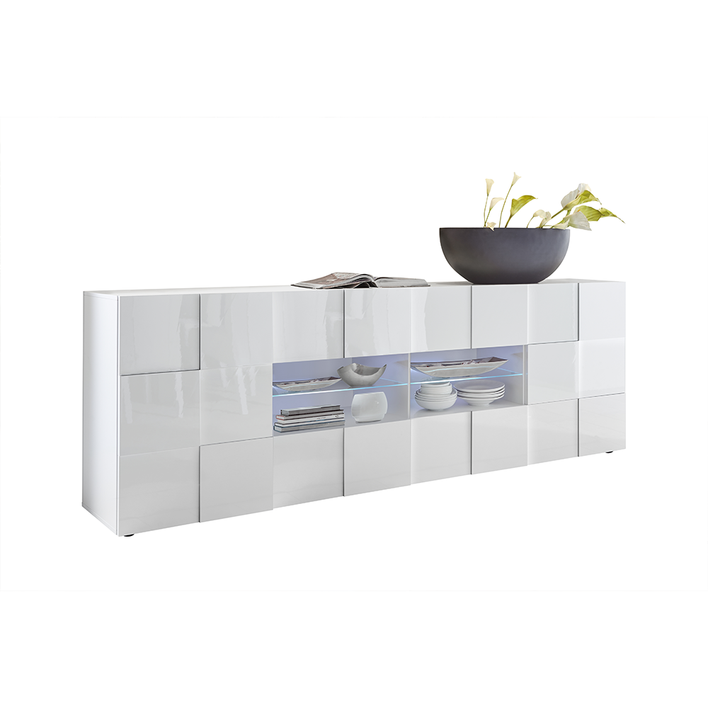 TURIN Credenza a 2 Ante e 4 Cassetti