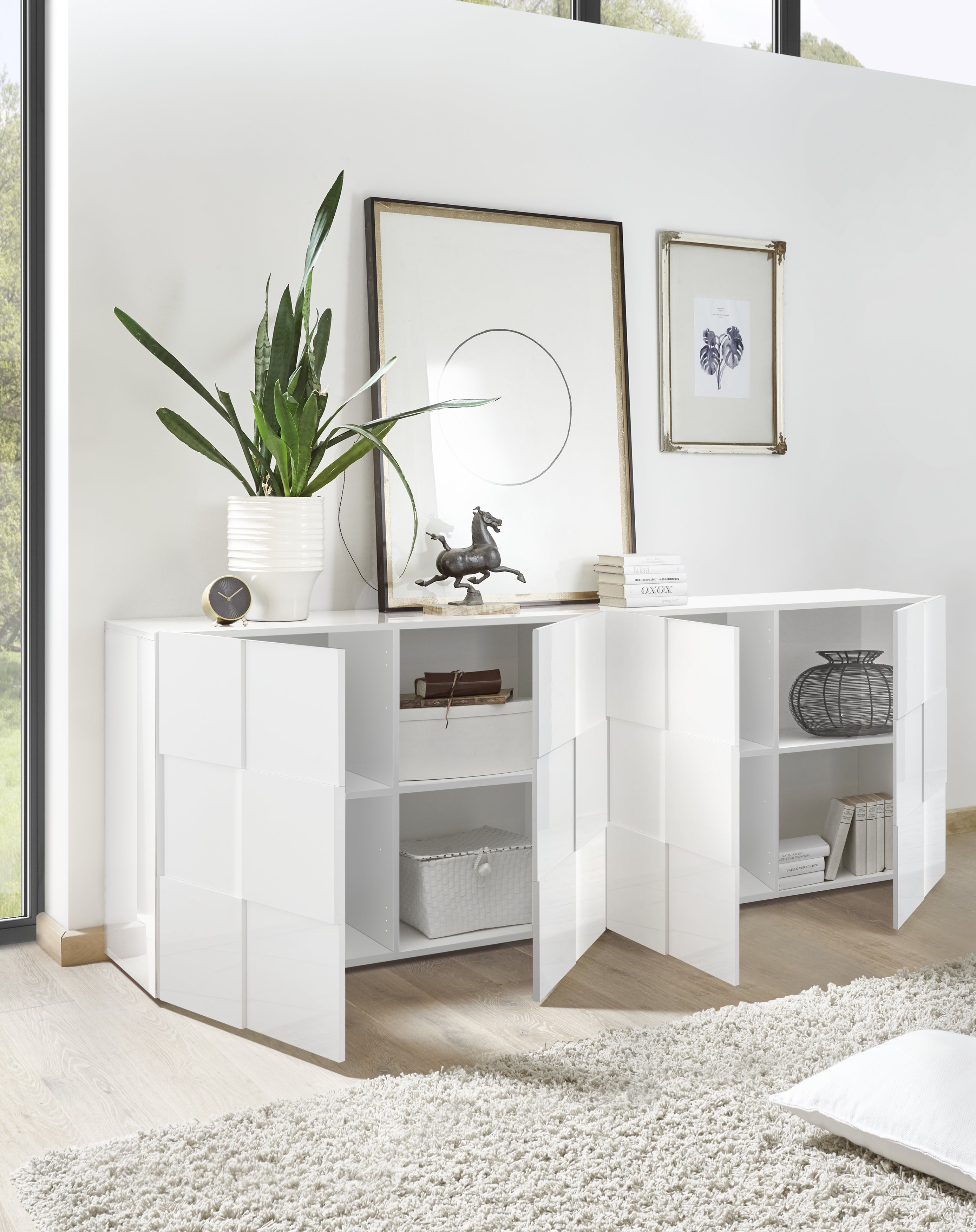 TURIN Credenza in Legno a 4 Ante