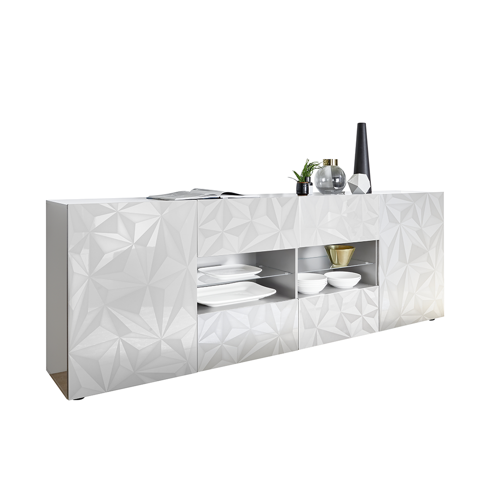 AMSTERDAM Credenza a 2 Ante e 4 Cassetti