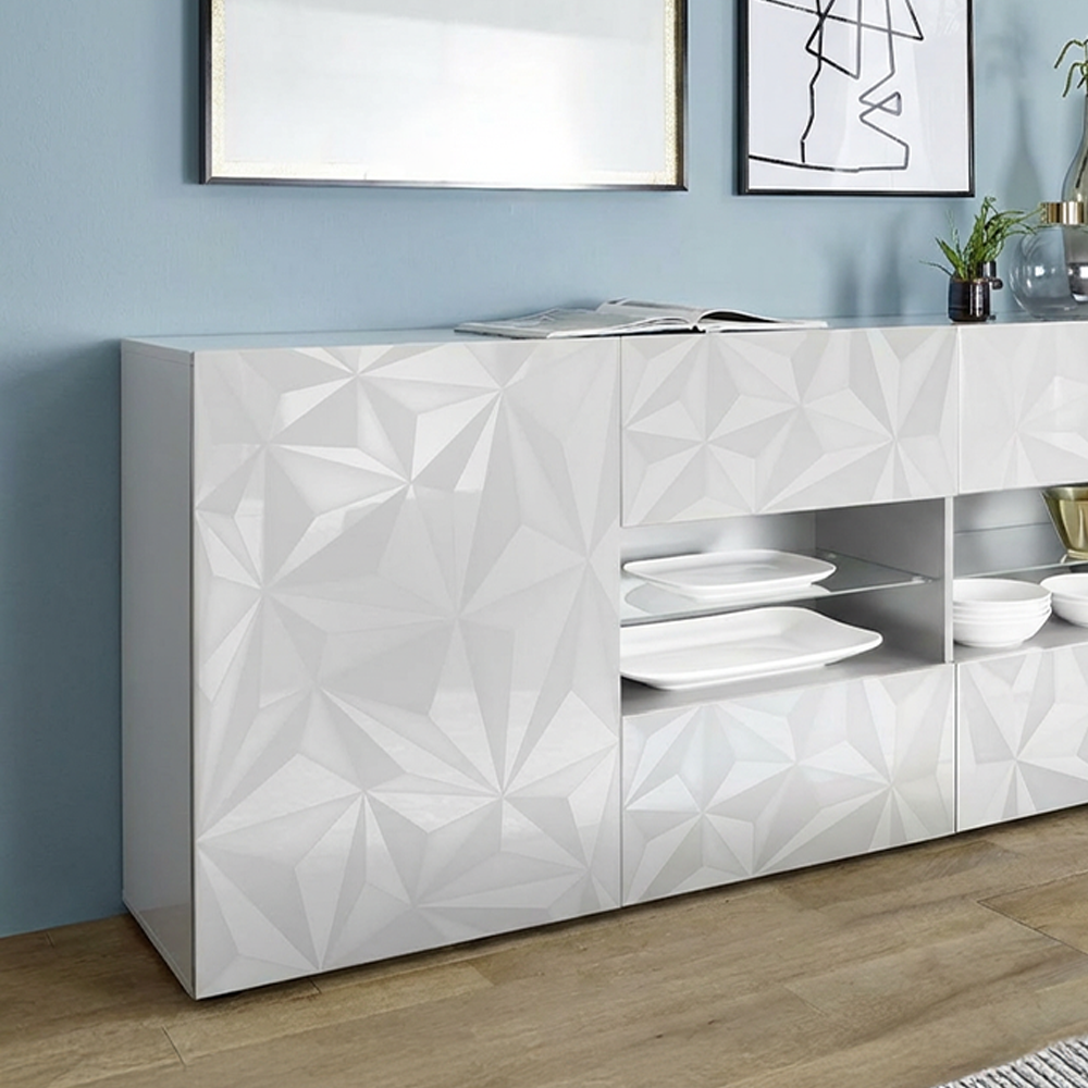 AMSTERDAM Credenza a 2 Ante e 4 Cassetti