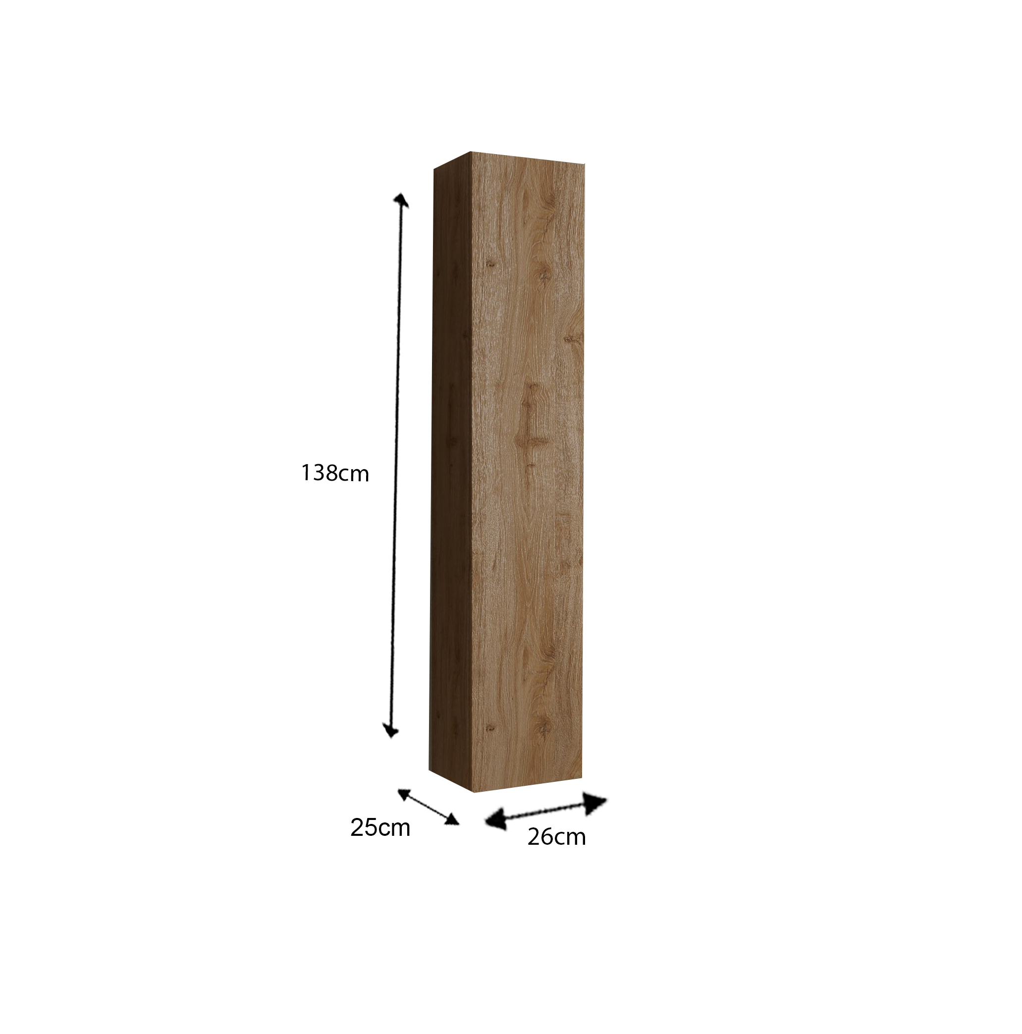 Colonna 1 Anta BARCELONA 26 cm Rovere Kadiz