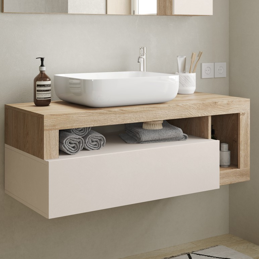 Mobile Bagno Sospeso 1 Cassetto BARCELONA 110 cm Cashmere / Kadiz