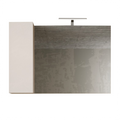 BARCELONA Specchiera Bagno con Colonna 1 Anta e LED 110 cm Cashmere / Kadiz