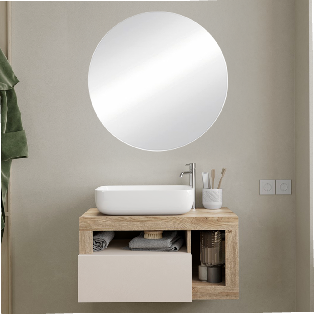 Specchiera Bagno Orb Retroilluminata 74 cm