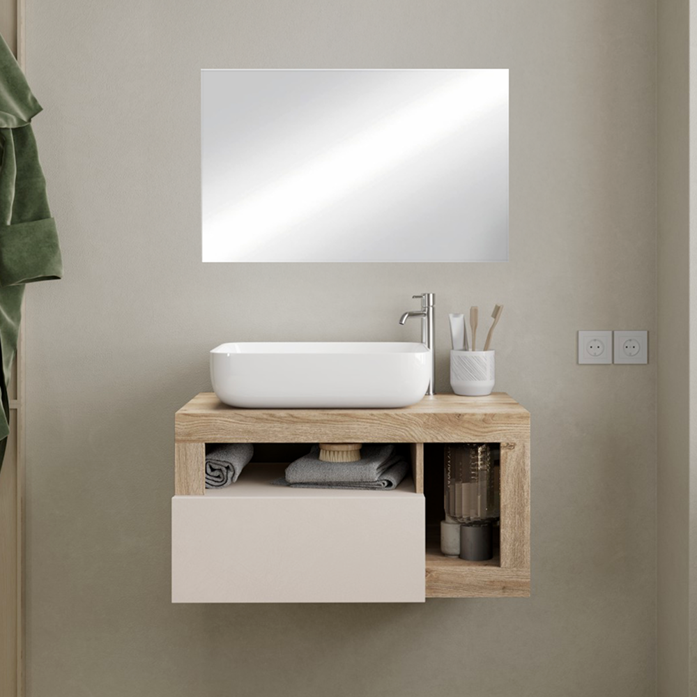 Specchiera Bagno Quadrata Retroilluminata 90 cm