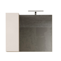 BARCELONA Specchiera Bagno con Colonna 1 Anta e LED 92 cm Cashmere / Kadiz
