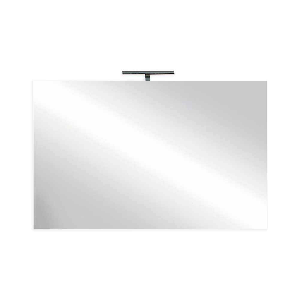 BARCELONA Mobile Bagno a Terra 2 Cassetti con Specchiera con Luce LED Cashmere / Kadiz