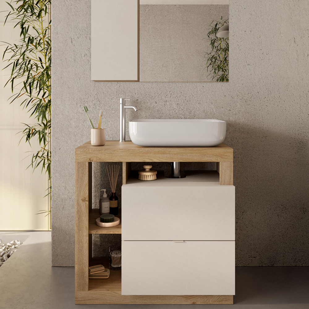 Mobile Bagno a Terra 2 Cassetti BARCELONA 79 cm Cashmere / Kadiz