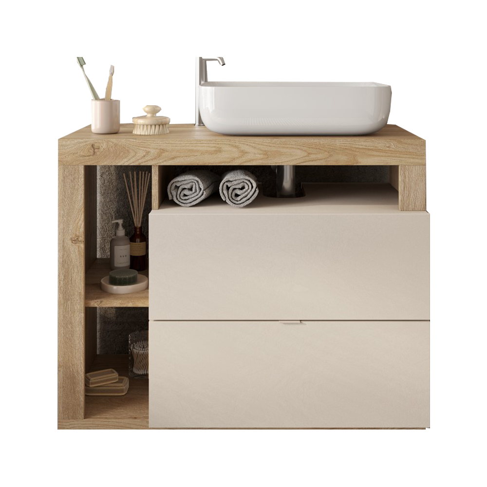 Mobile Bagno a Terra 2 Cassetti BARCELONA 92 cm Cashmere / Kadiz
