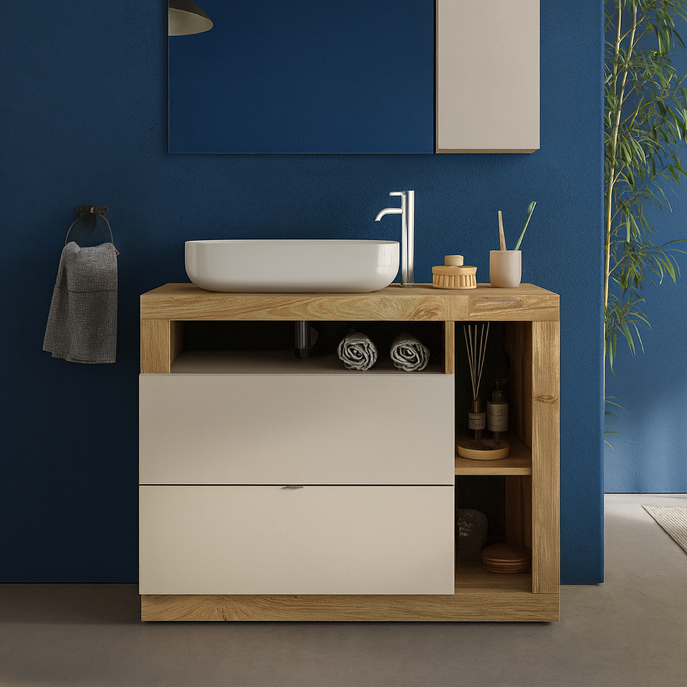 Mobile Bagno a Terra 2 Cassetti BARCELONA 92 cm Cashmere / Kadiz