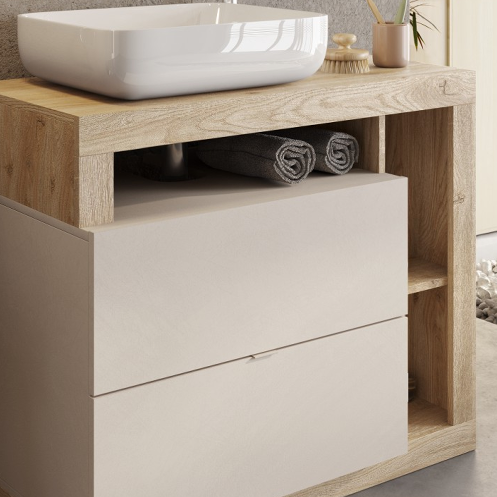 Mobile Bagno a Terra 2 Cassetti BARCELONA 92 cm Cashmere / Kadiz