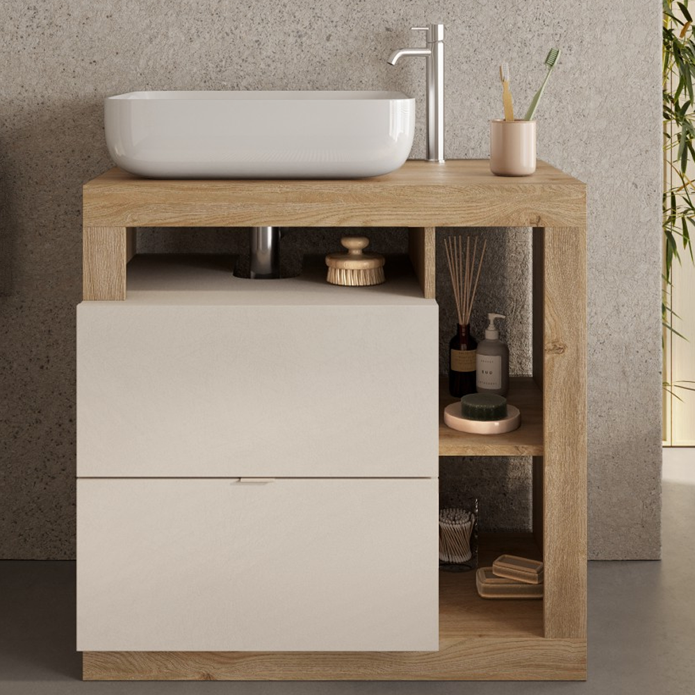 Mobile Bagno Sospeso 1 Cassetto BARCELONA 92 cm Cashmere / Mercure