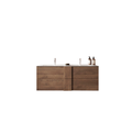 Mobile Bagno Sospeso (lavabo a Doppia Vasca) - 2 Cassetti ROME 122 cm Mercure