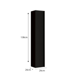 Colonna 1 Anta MILAN 26 cm Nero Frassinato