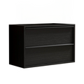 Mobile Bagno Sospeso con 2 Cassetti MILAN 105 cm Nero Frassinato