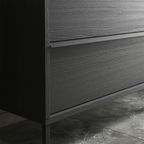Mobile Bagno Sospeso 2 Cassetti MILAN 79 cm Nero Frassinato