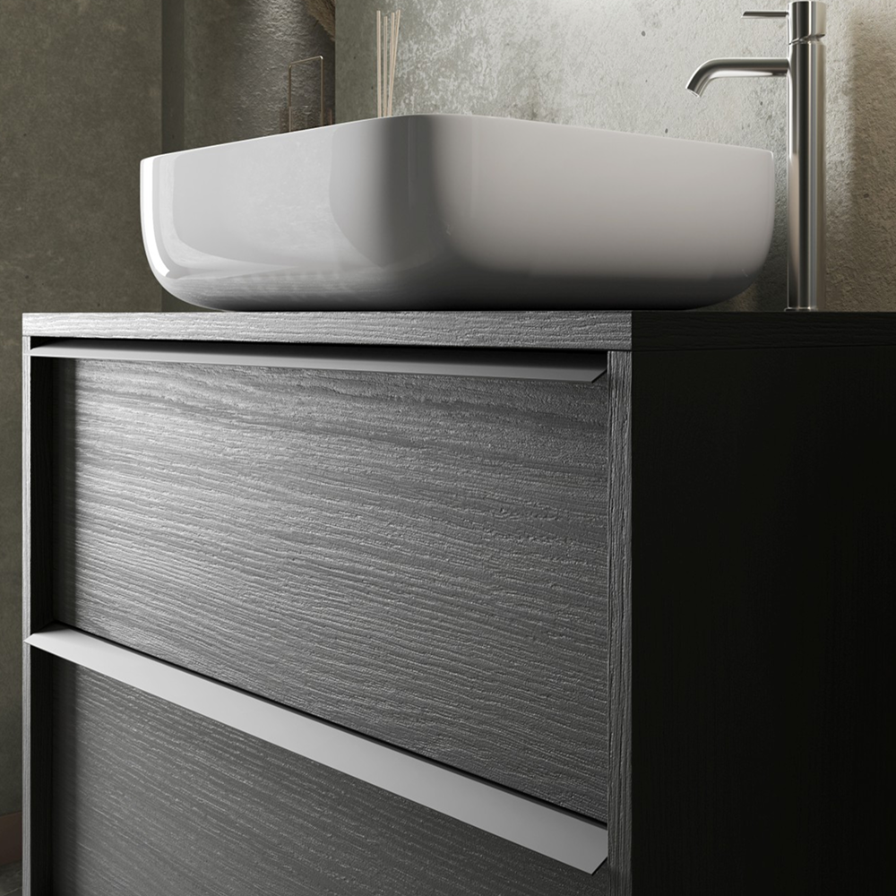 MILAN Mobile Bagno A Terra Con 2 Cassetti