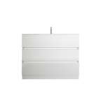 Mobile Bagno a Terra 3 Cassetti LONDON 101 cm Bianco Lucido
