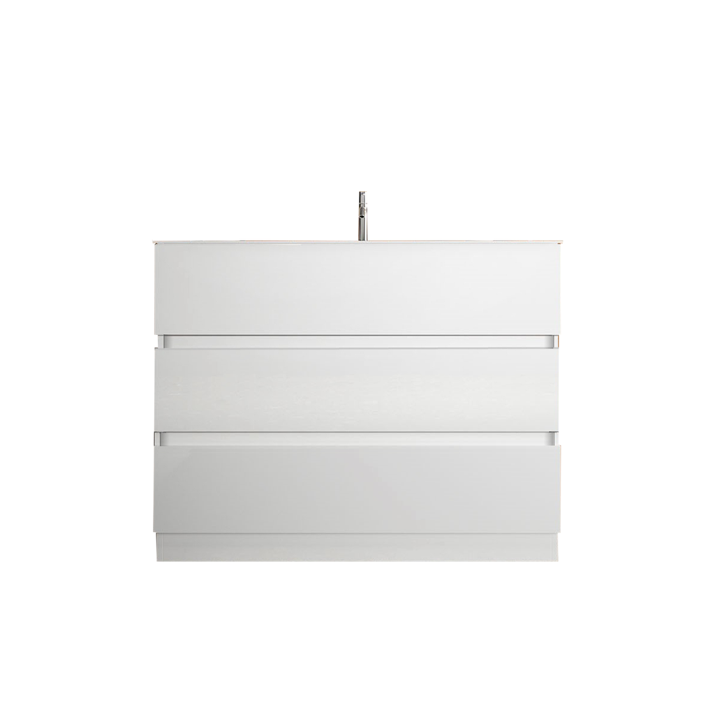 Mobile Bagno a Terra 3 Cassetti LONDON 82 cm Bianco Lucido