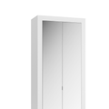 Armadio a 2 Ante - con Specchio - 5 Ripiani MADRID 70 cm Bianco Lucido