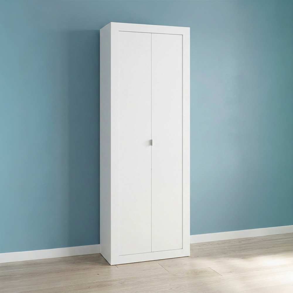 Mobile a 2 Ante - 5 Ripiani MADRID 70 cm Bianco Lucido