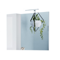 MADRID Specchiera - con Colonna 1 Anta e Luce LED 110 cm Bianco Lucido