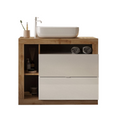 Mobile Bagno a Terra 2 Cassetti BARCELONA 110 cm Bianco Lucido / Kadiz