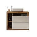 Mobile Bagno a Terra 2 Cassetti BARCELONA 79 cm Bianco Lucido / Kadiz