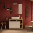 Mobile Bagno a Terra 2 Cassetti BARCELONA 79 cm Bianco Lucido / Kadiz