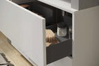 Mobile Bagno Sospeso 1 Cassetto BARCELONA 110 cm Bianco Lucido / Cemento