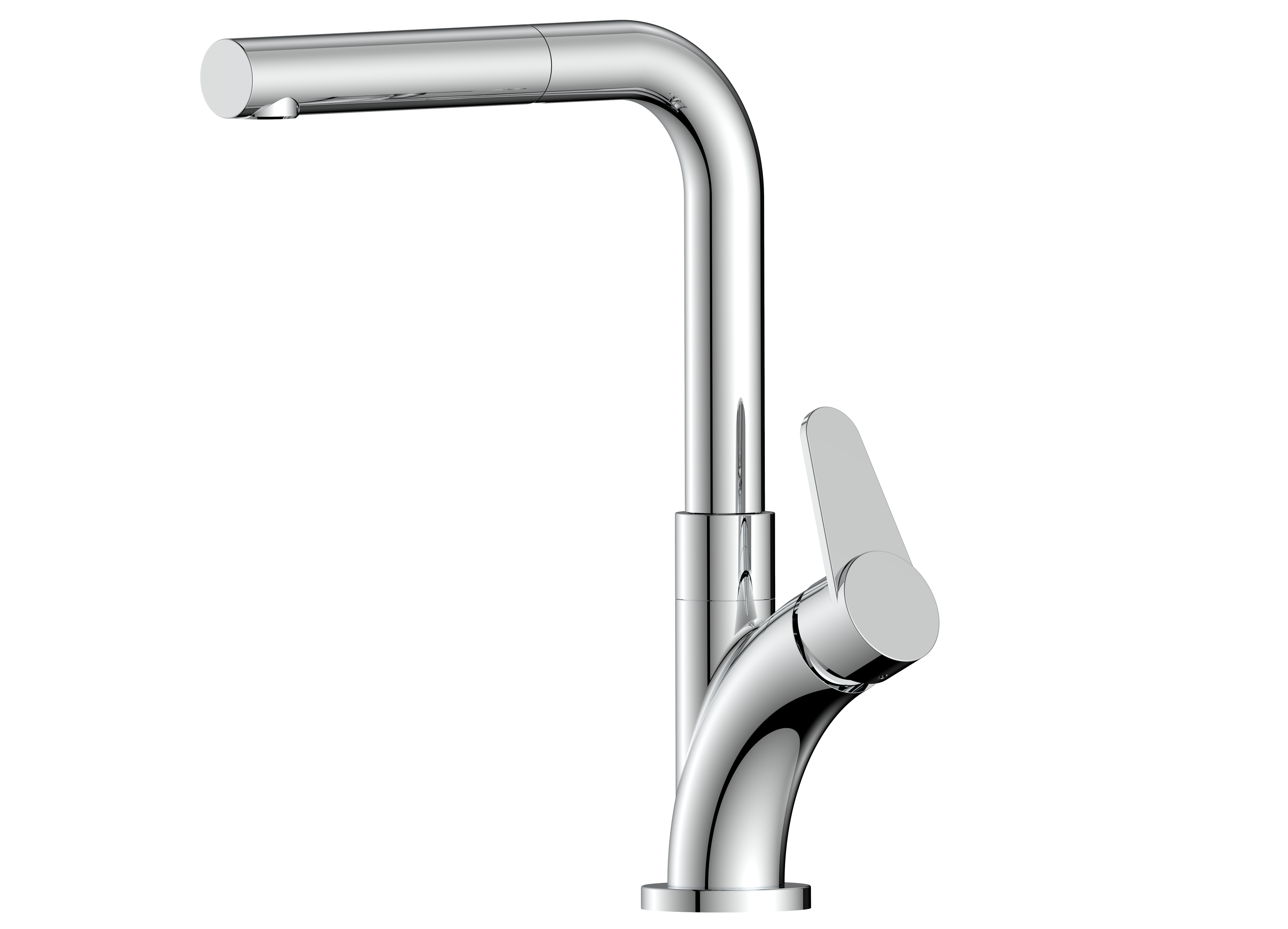 Lavello Laterale con Doccetta Estraibile Orizzontale Pull 25 cm Cromato