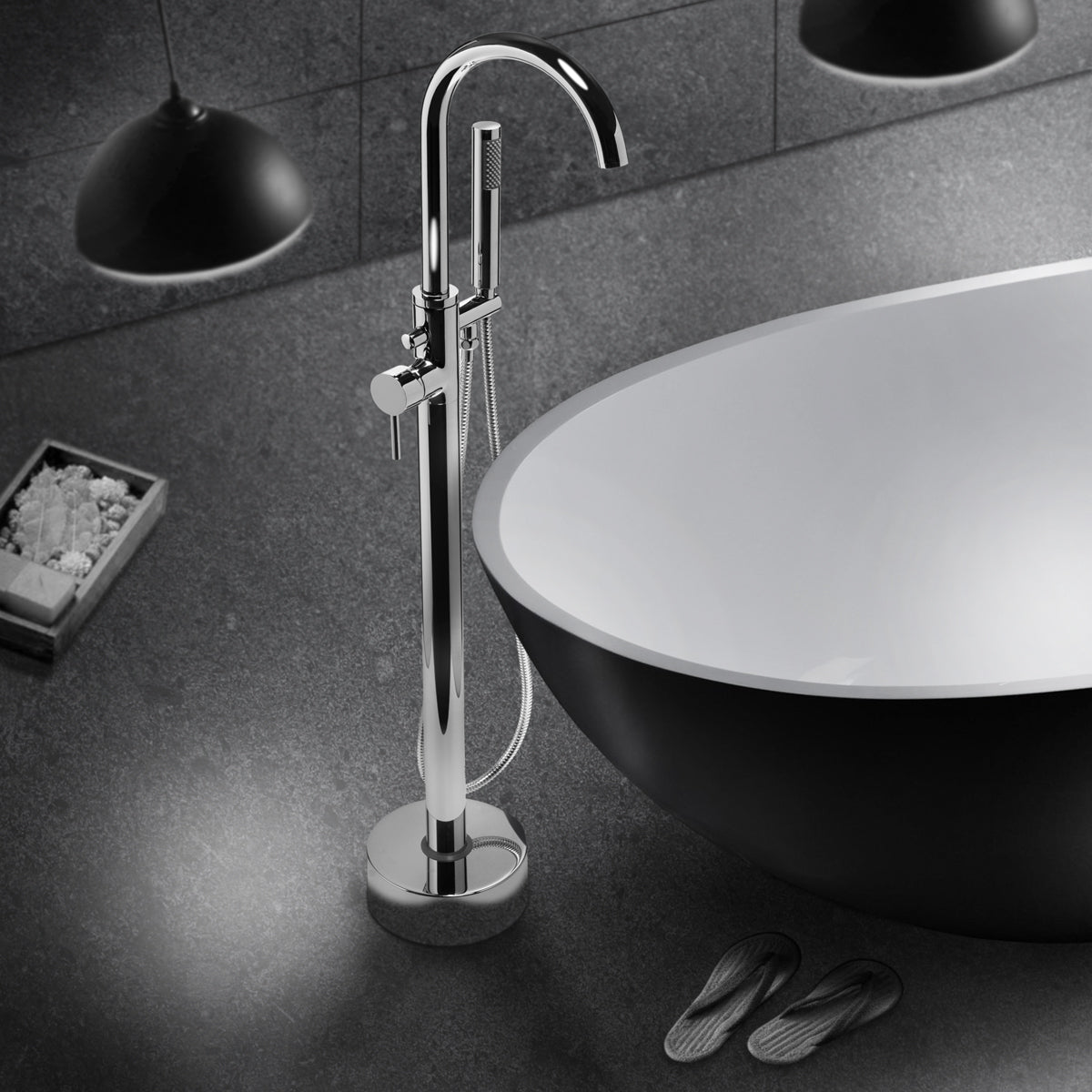 Mix Vasca Freestanding Cromata con Kit 18,1 cm