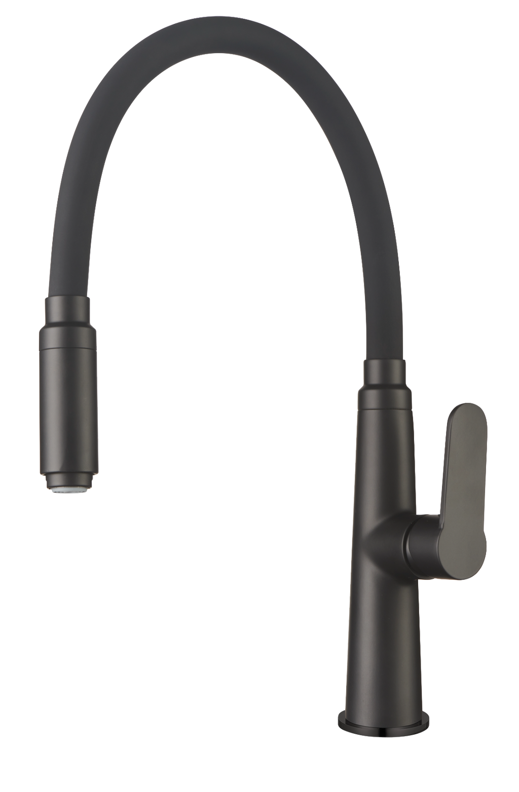 Miscelatore Lavello Laterale con Canna Flessibile Nero 18 cm Cromato / Nero