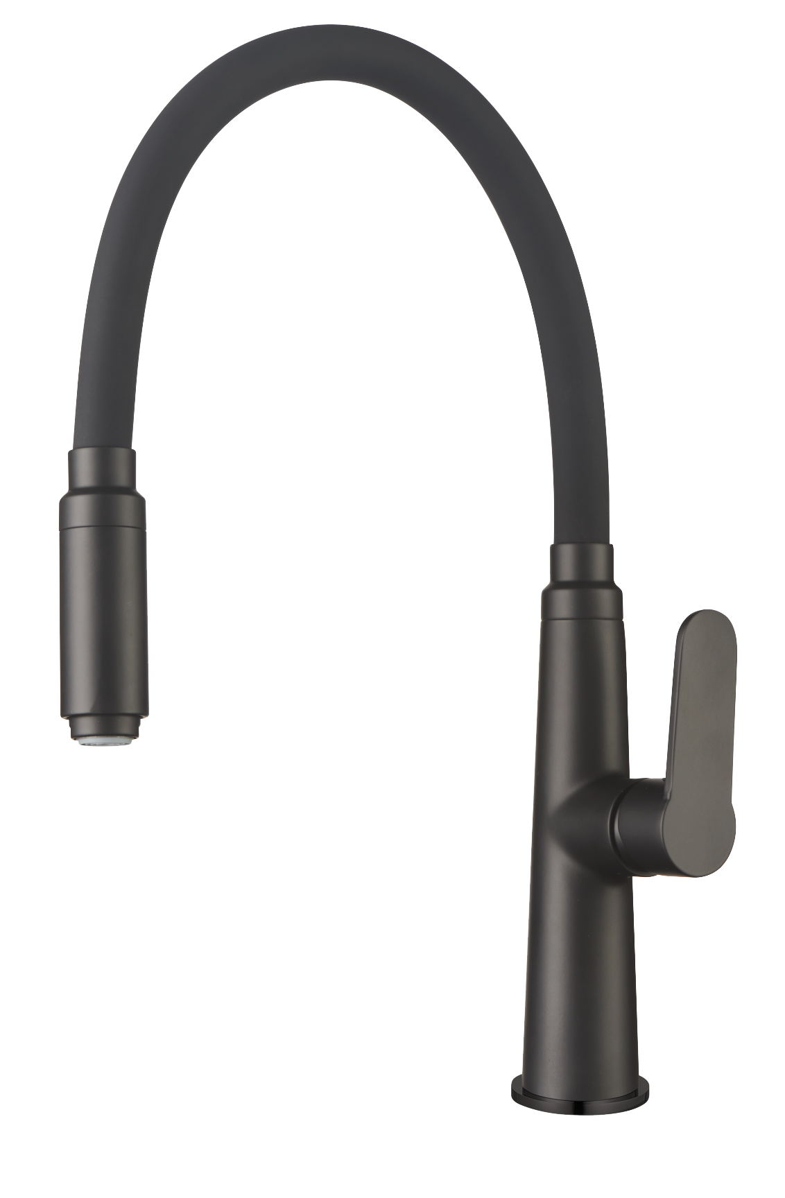 Miscelatore Lavello Laterale con Canna Flessibile Nero 18 cm Cromato / Nero