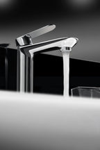 Miscelatore Lavabo con Scarico Metallo e Flex Nylon 18,4 cm Cromato
