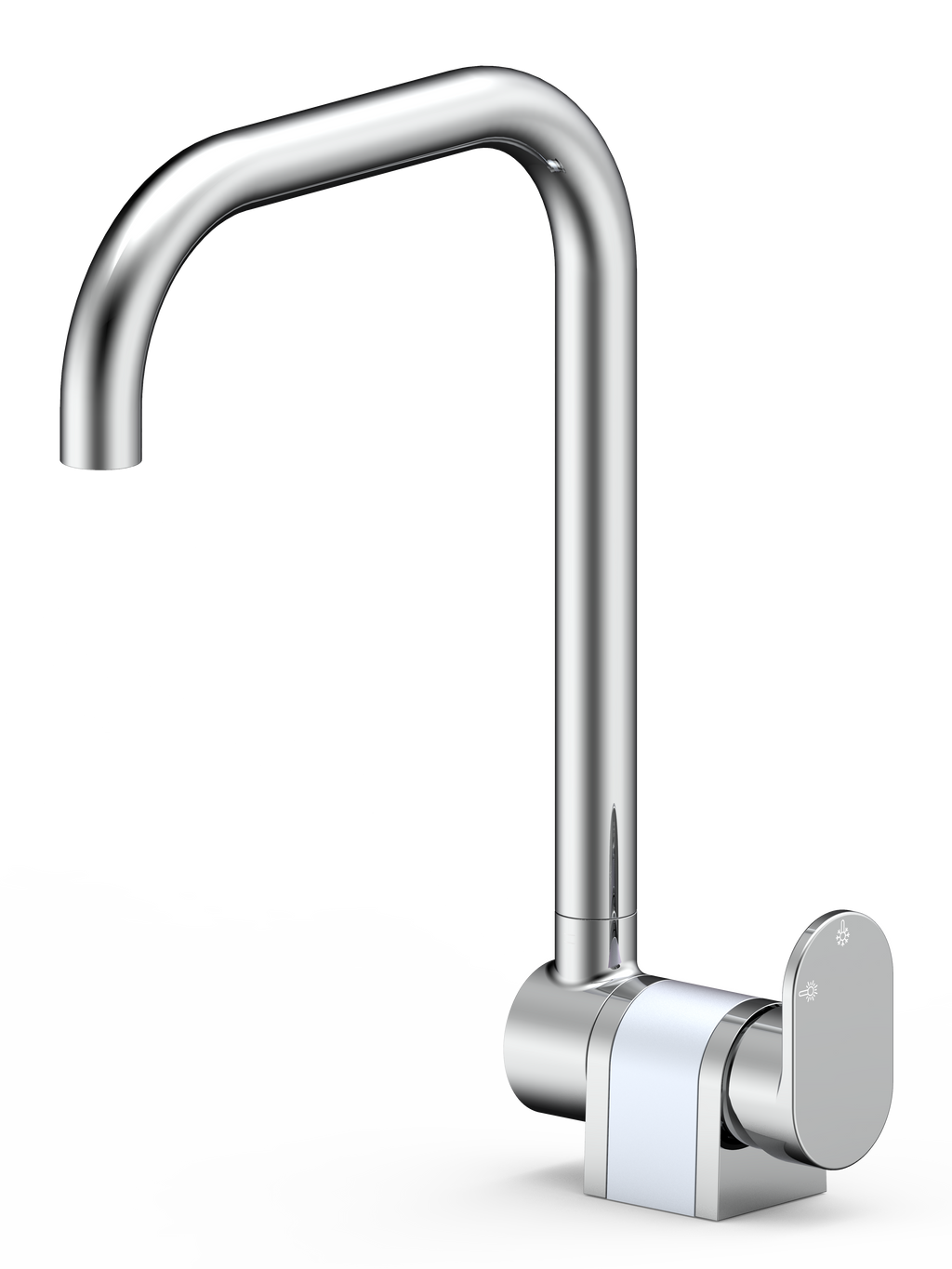 Miscelatore Lavello Sottofinestra Cromata con Inserto Colore 24,2 cm