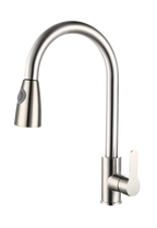 Miscelatore Lavello Laterale con Docc. Estr. Acc. Spazzolato 30,6 cm Acciaio Satinato