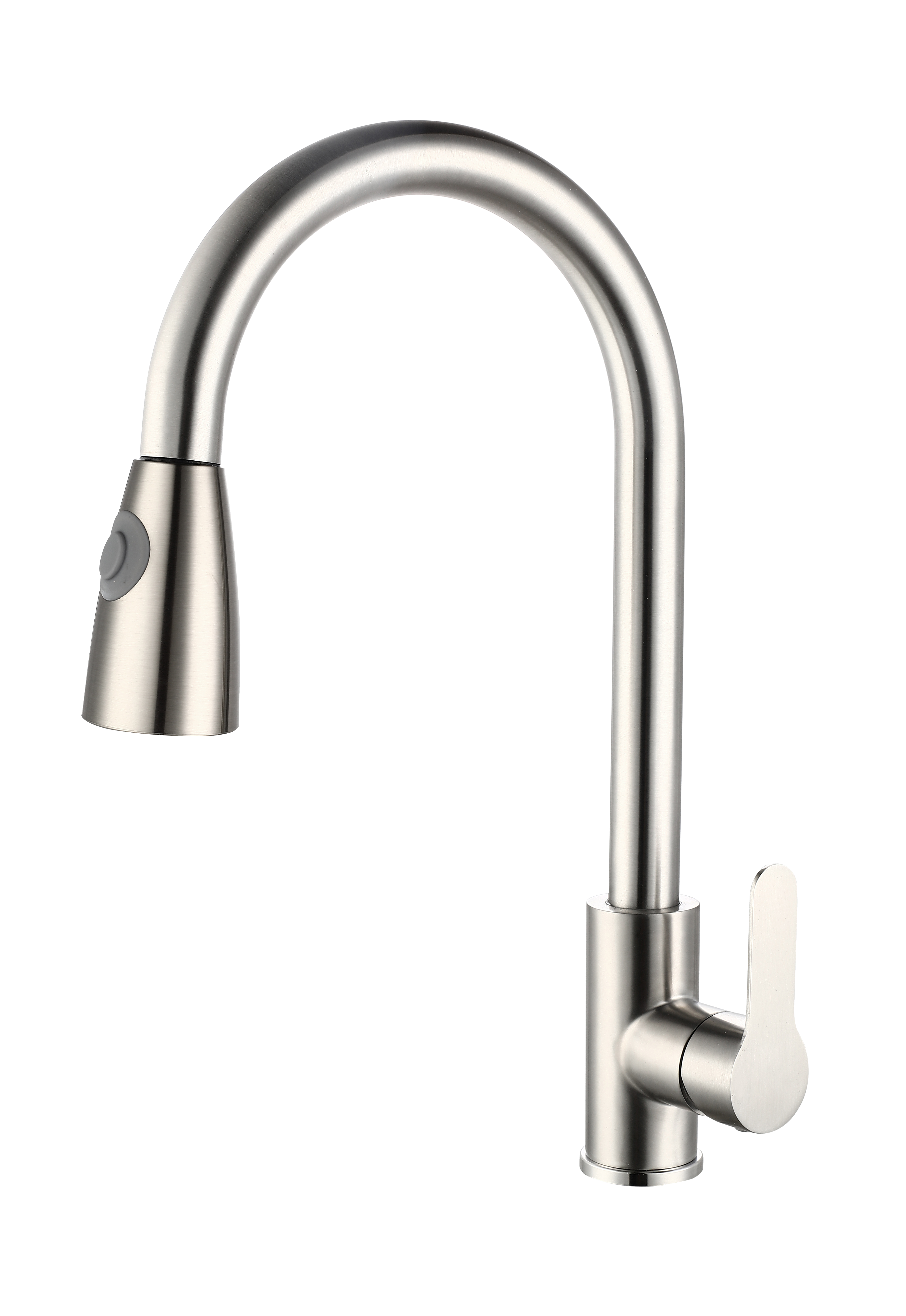 Miscelatore Lavello Laterale con Docc. Estr. Acc. Spazzolato 30,6 cm Acciaio Satinato