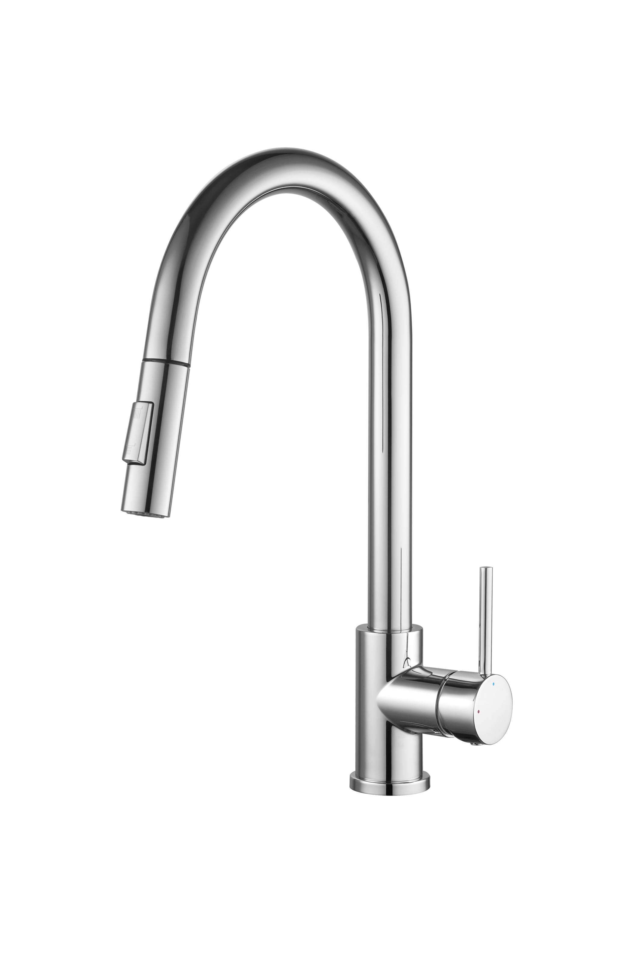 Miscelatore Lavello Laterale Pull con Doccetta Estraibile 46,5 cm Cromato