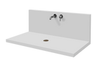 Top Ed Alzata con Miscelatore Lavabo Incasso Bianco Rovere 55,9 cm Bianco Rovere / Cromato