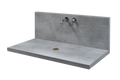 Top Ed Alzata con Miscelatore Lavabo Incasso Grigio Cemento 90 cm Grigio Cemento / Cromato