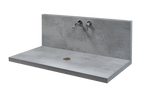 Top Ed Alzata con Miscelatore Lavabo Incasso Grigio Cemento 90 cm Grigio Cemento / Cromato