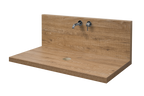 Top Ed Alzata con Miscelatore Lavabo Incasso Rovere 90 cm Rovere / Cromato