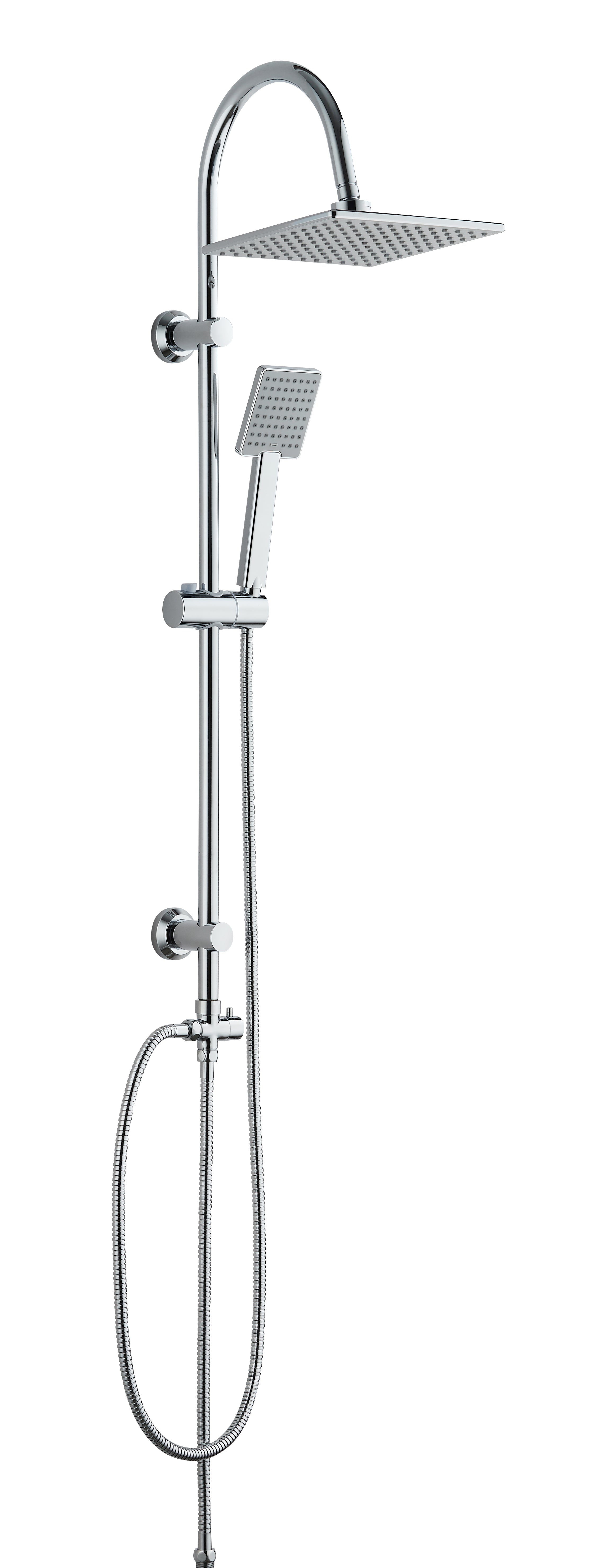 Colonna Doccia Cromata Soffione Abs 20x20
