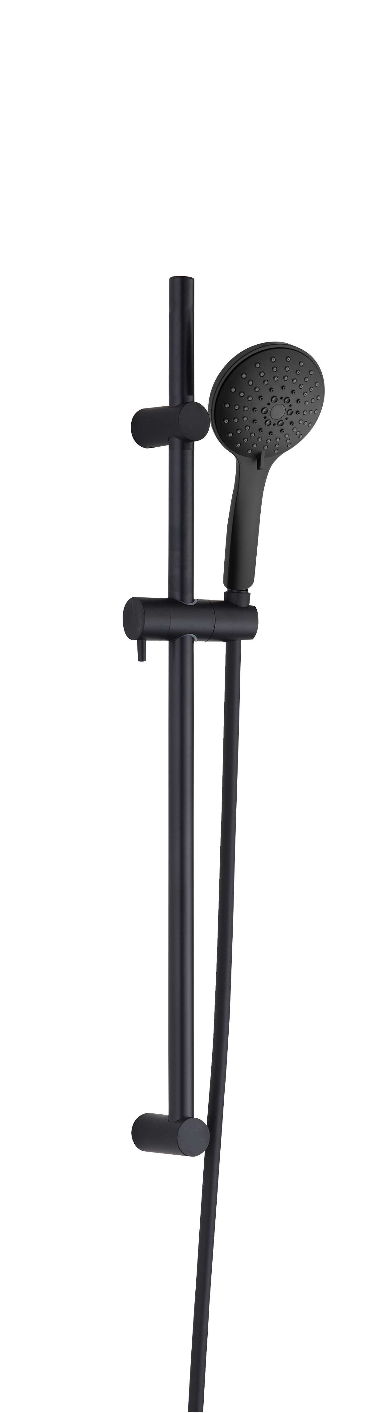 Saliscendi Nero (flex Pvc Nero 150 Calotta Girevole - Doccetta 5 Getti)