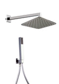 Kit Doccia con Soffione Quadro 30 cm - Braccio 40 cm Cromato